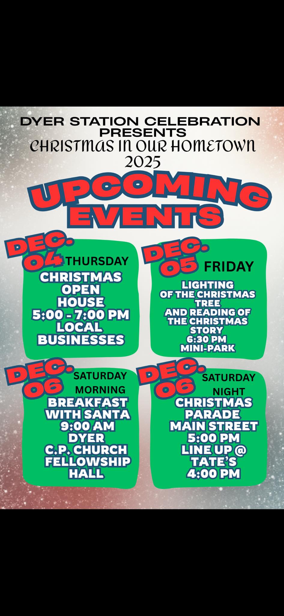 Dyer Christmas Events