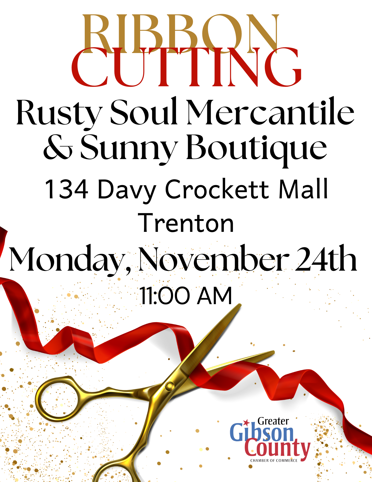 Ribbon Cutting Rusty